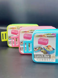 High Quality Plastic Lunch Box BPA Free Food Container Multiple Section Kids Lunch Box With Spoon