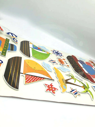 3D Wall Sticker Ship Theme Kids Room Wall Stickers