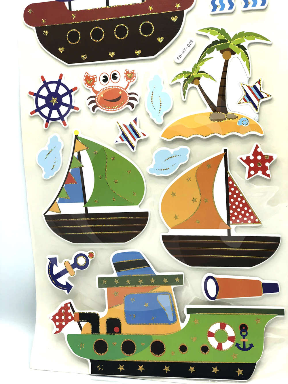 3D Wall Sticker Ship Theme Kids Room Wall Stickers