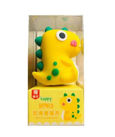 Dinosaur Shaped Soft Silicone Manual Pencil Sharpener Creative Student Stationery