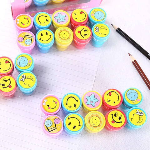 Cartoon Smile Stamps Silly Face Stamp For Kids