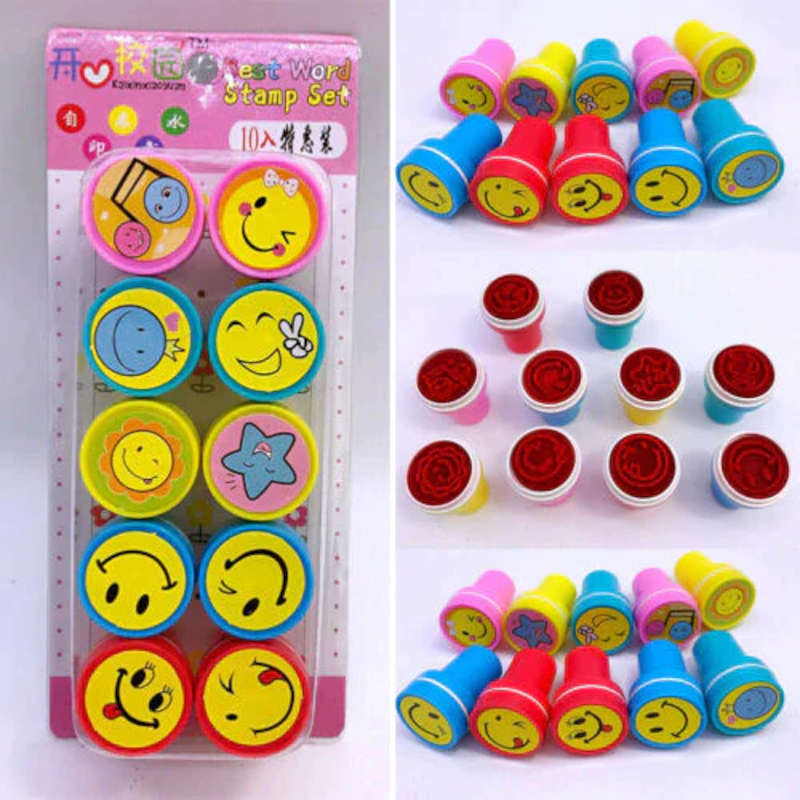 Cartoon Smile Stamps Silly Face Stamp