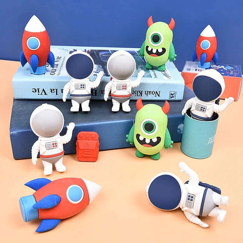 Space Erasers Set For Kids Fancy Cute Miniature Erasers
