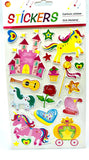 Space unicorn smiles 3D stickers High Quality PVC material with strong glue