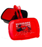 Spiderman School Lunch Box Red and Black