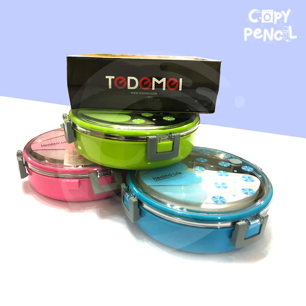 Stainless Steel Circle Lunch Box for Kids and Office