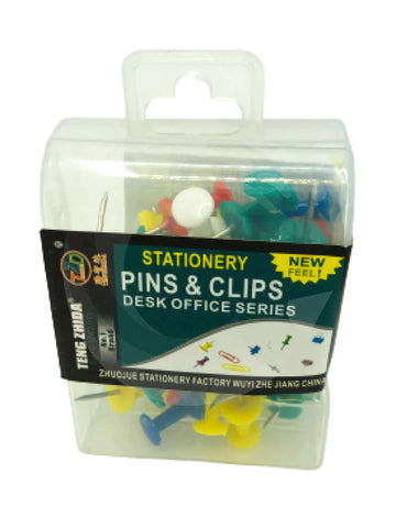 Colorful Board Thumb Pins Stationery Pins & Clips Pack
