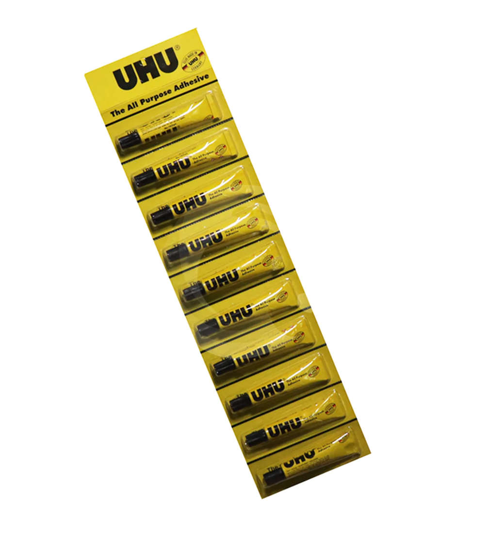 UHU All Purpose Glue 7ml Extra Strong Clear Adhesive - Pack of 10