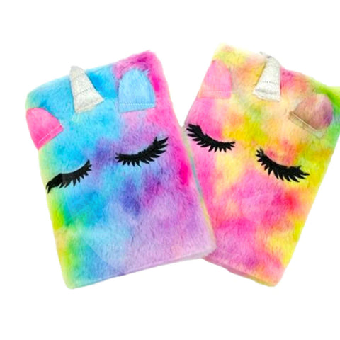 Unicorn Multicolor Soft and Silky Fur Notebook