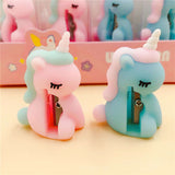 Unicorn Shaped Soft Silicone Manual Pencil Sharpener Creative Student Stationery