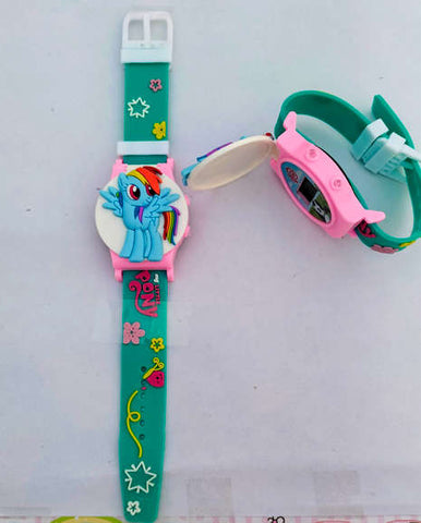 Cartoon Characters Digital Wrist Watch Scale Strip Watch For Girls Happy Time Toy Digital Watch For Kids