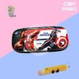 Team Captain America 3D Hard Shell and Iron Man Pencil bag | Boys Action hero pouch