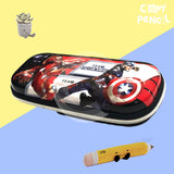 Team Captain America 3D Hard Shell and Iron Man Pencil bag | Boys Action hero pouch