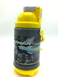 Trendy Yellow Batman Patterned Water Bottle | Kids Stylish Vacuum Cup