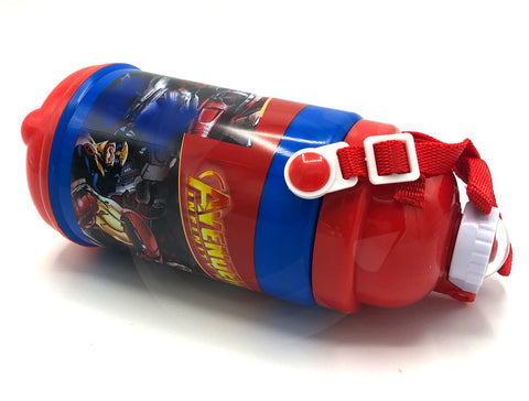 Avengers Built-In Straw Sipper With Shoulder Strip For School Boys and Girls
