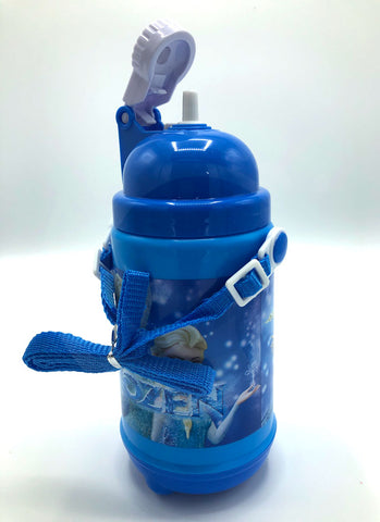 Trendy Frozens Dark Blue Patterned Water Bottle | Kids Stylish Vacuum Cup