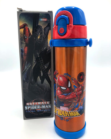 Spiderman Themed Vacuum Flask with Push up lock