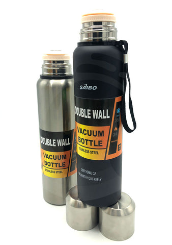 SAIBO Double Wall Sports Stainless Steel in Red and Silver Vacuum Cup for Girls and Boys