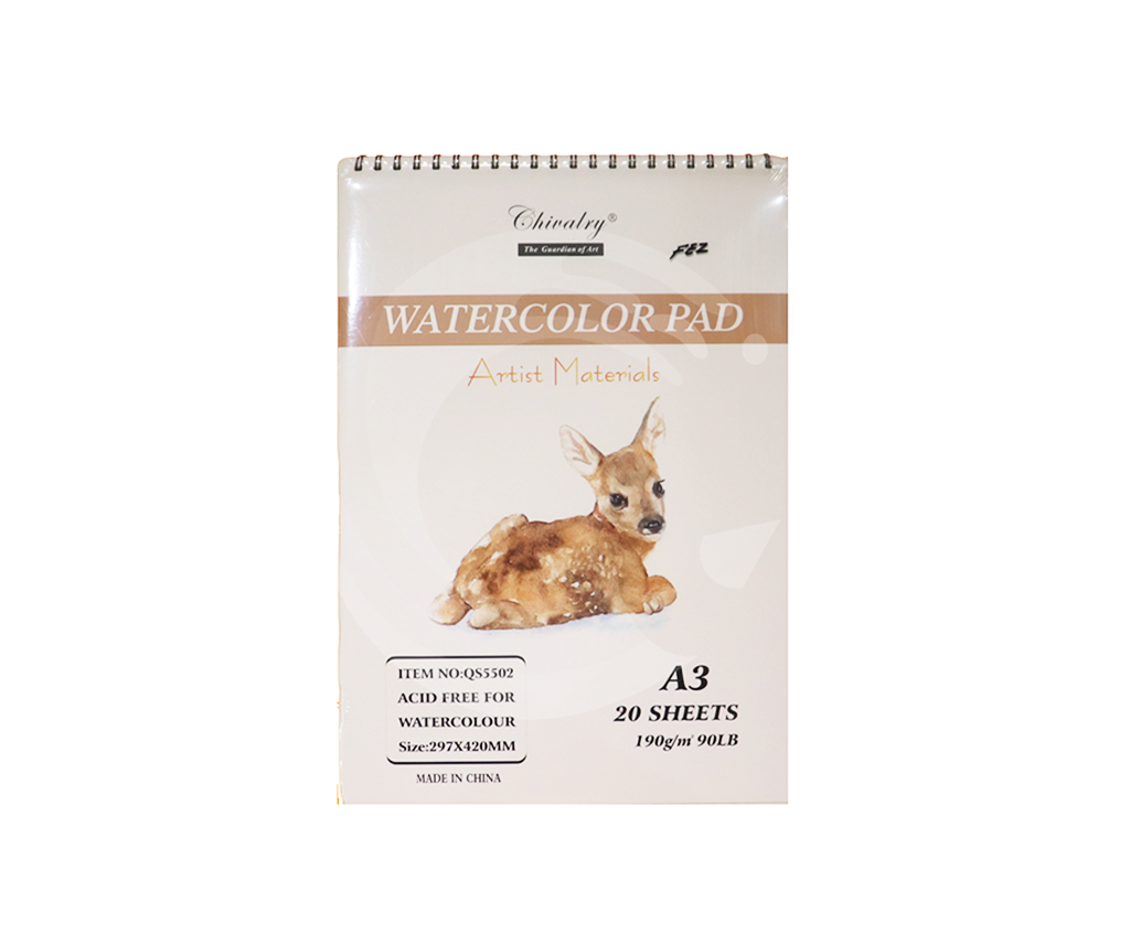 Buy Water color Pad A3 Size 20 Sheet 190 Grams For Painting & Drawing ...