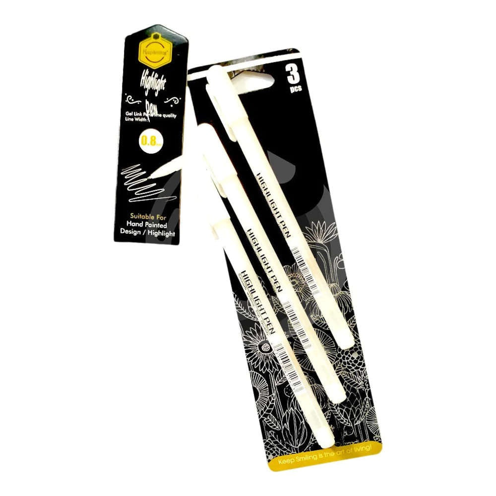 Keep Smilling White Gelly Roller Pen Gel Pen