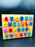 Wooden Colorful 3D Assets Large Alphabets Board | Alphabetic illustration | Educational Toys for Montessori Kids