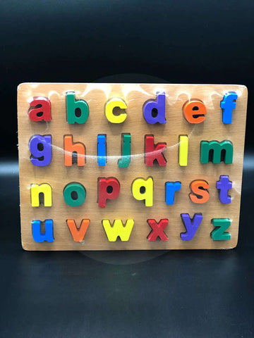 Wooden Colorful 3D Assets Small Alphabets Board | Alphabetic illustration | Educational Toys for Montessori Kids