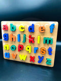 Wooden Colorful 3D Assets Small Alphabets Board | Alphabetic illustration | Educational Toys for Montessori Kids