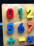Wooden Colorful 3D Numbers Board |Wooden Board 1-9 | Educational Toys for Montessori Kids