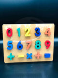 3D Numbers Board Wooden Board 1-9 Educational Toy