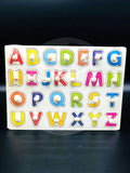 Wooden Colorful Large Alphabets Clip Support Board | Alphabetic illustration | Educational Toys for Montessori Kids