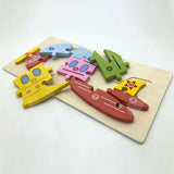 Kids Wooden Puzzle Rocket Shape for Toddlers Preschool Educational Toys