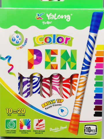 Yalong Double Head, Brush Tip Color Pens