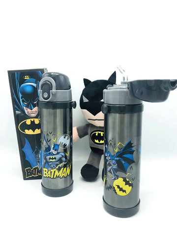 Batman Thermal Metallic Vacuumed Water Bottle Hot and Cold Resistance For Kids