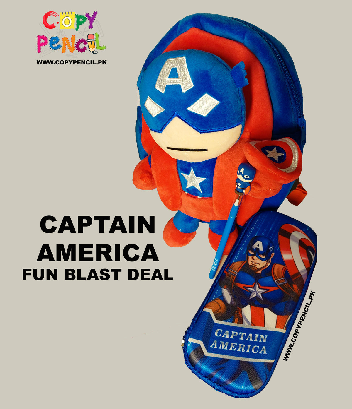 Captain America Themed Cool School Deal For Kids Superhero Fun Festive Gift Range For Juniors | Super Saver Deal For Boys