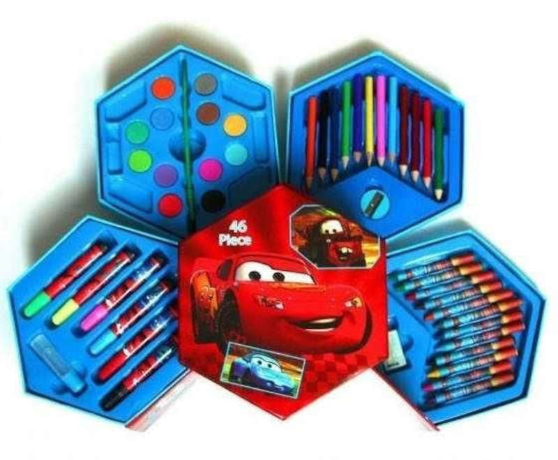 Buy Hexagonal Coloring Box 46 Pcs Painting Drawing Artist Set ...