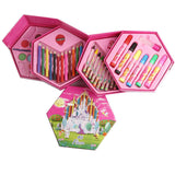 Hexagonal Coloring Box Art Kit 46 pcs for Kids