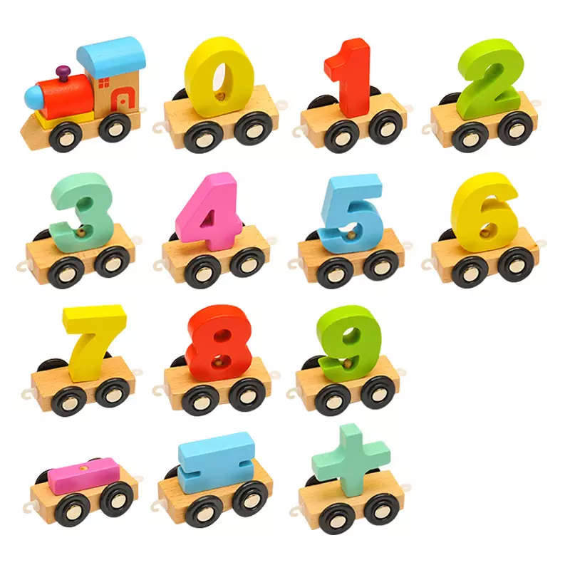 Buy Magnetic Digital Train Toy For Kids Wooden Number Cars Fun Learning ...
