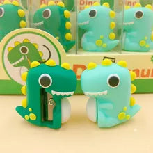 Dinosaur Shaped Soft Silicone Manual Pencil Sharpener Creative Student Stationery