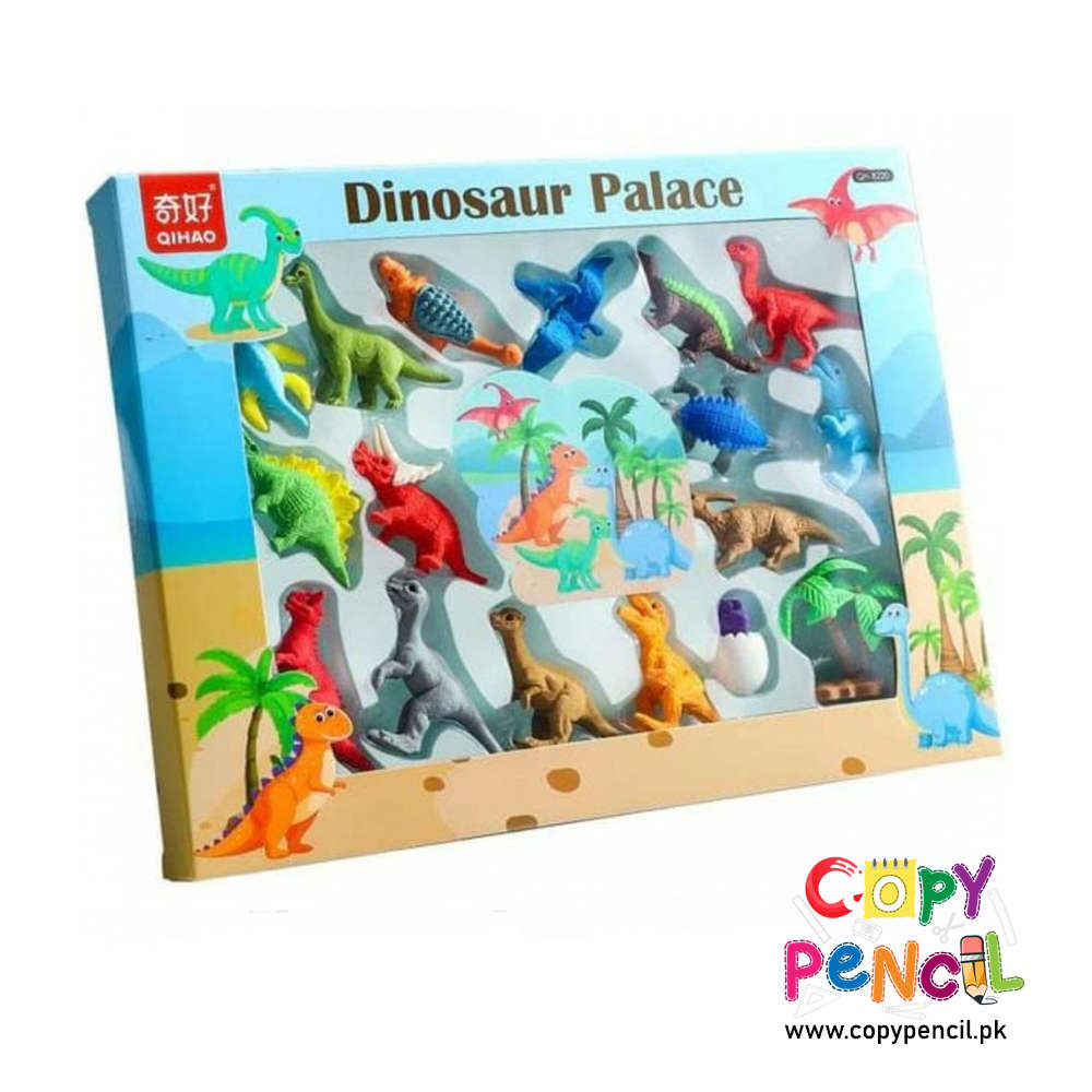 Dinosaur Fancy Pencil Eraser Set miniature characters
