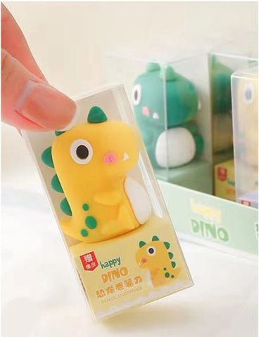Dinosaur Shaped Soft Silicone Manual Pencil Sharpener Creative Student Stationery