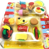 Fancy Fast Food Themed Kids Erasers Pack Of 7 Erasers