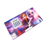Frozen  Double-sided Magnetic Geometry Box, inbuilt Calculator, Dual Sharpeners, Fancy Pencil Case for School Kids/Girls