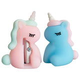 Unicorn Shaped Soft Silicone Manual Pencil Sharpener Creative Student Stationery