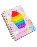 3d icecream popit toy cover notebook journal 