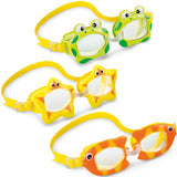 INTEX Junior Animal Fun Swimming Goggles for kids in 3 Fun Characters