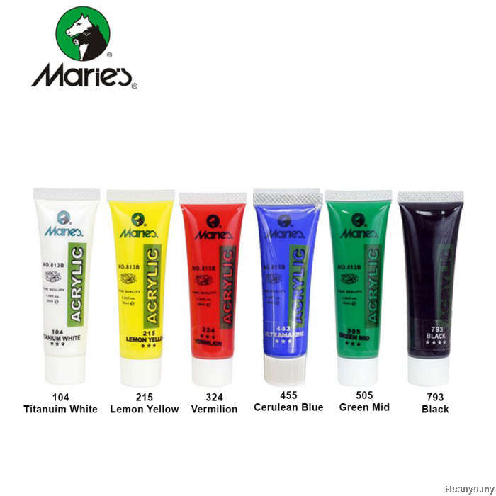 Marie Color Buy Marie's Acrylic Paints Set Of 6 Colors 30ml Tubes – CopyPencil.pk