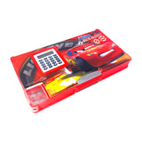 cars style geometry box for boys with calculator and sharpeners