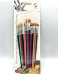 Multi Shapes Paint Brush Set for Kids or Artist 12PC Multi shape Paint Brush Pack