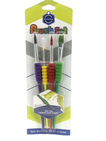 Keep Smiling Kids Multi Shapes 4PC Brush Set