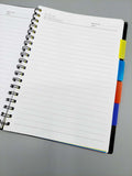 narrow lined pages double sided in spiral notebook